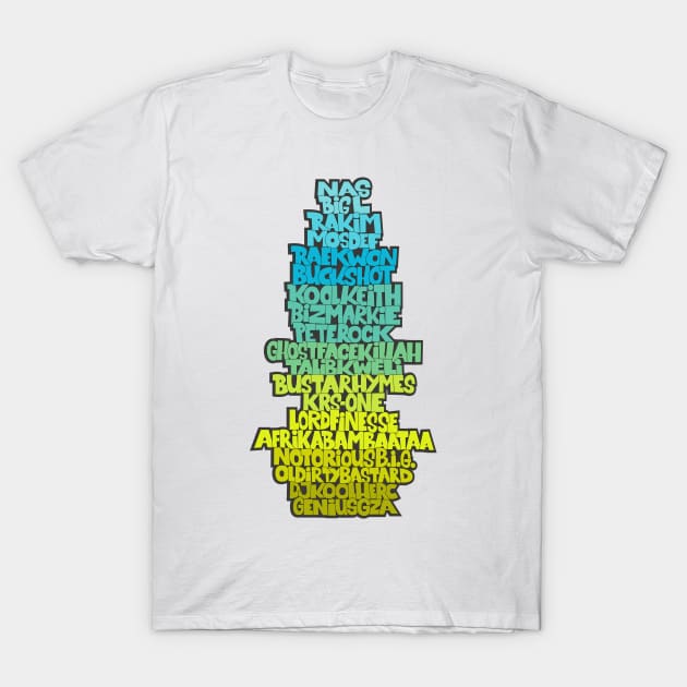 Rap Legends. Funky Design. Hip hop Allstars 90´s. T-Shirt by Boogosh